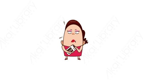 视频素材 可爱大妈家庭主妇动态表情包_02_16