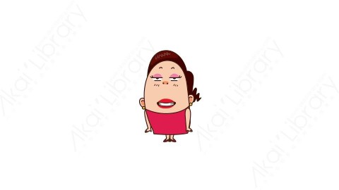 视频素材 可爱大妈家庭主妇动态表情包_02_18