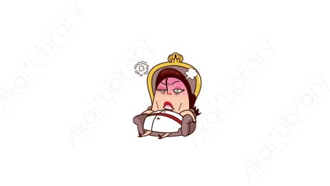 视频素材 可爱大妈家庭主妇动态表情包_04_17
