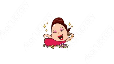 视频素材 可爱大妈家庭主妇动态表情包_05_03