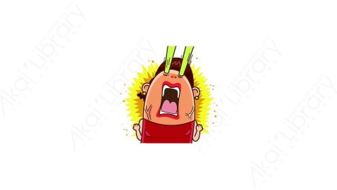 视频素材 可爱大妈家庭主妇动态表情包_05_16