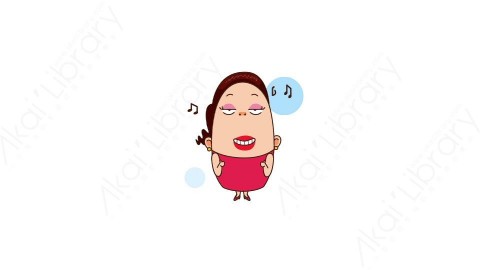 视频素材 可爱大妈家庭主妇动态表情包_06_03