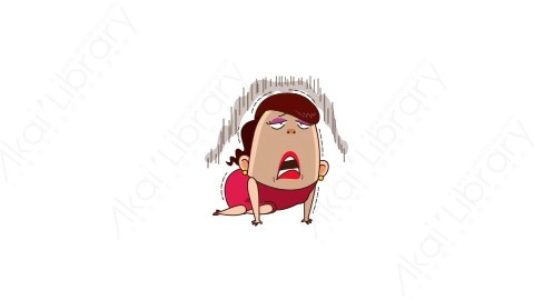 视频素材 可爱大妈家庭主妇动态表情包_06_18