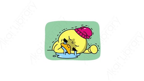视频素材 可爱呆萌小黄鸭动态表情包_02_10