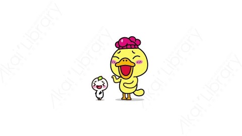 视频素材 可爱呆萌小黄鸭动态表情包_03_13