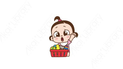 视频素材 可爱呆萌小女孩动态表情包_01_14