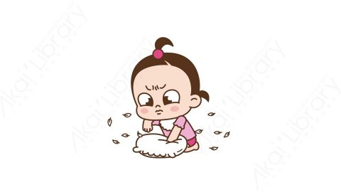 视频素材 可爱呆萌小女孩动态表情包_01_24