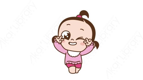 视频素材 可爱呆萌小女孩动态表情包_02_03