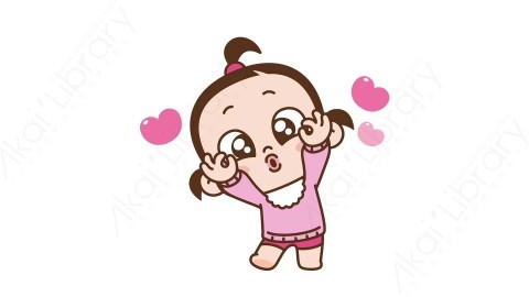 视频素材 可爱呆萌小女孩动态表情包_02_05