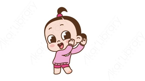 视频素材 可爱呆萌小女孩动态表情包_02_06