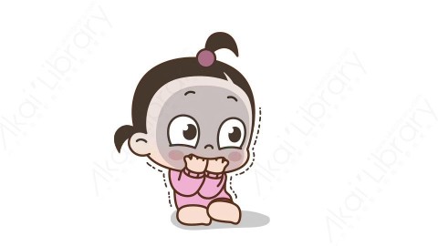 视频素材 可爱呆萌小女孩动态表情包_02_15