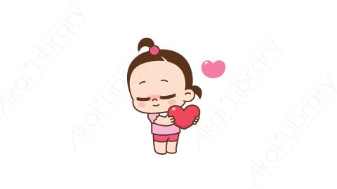 视频素材 可爱呆萌小女孩动态表情包_03_07