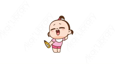视频素材 可爱呆萌小女孩动态表情包_03_09