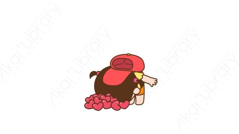 视频素材 可爱呆萌小女孩动态表情包_03_12