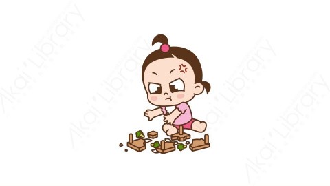 视频素材 可爱呆萌小女孩动态表情包_03_14