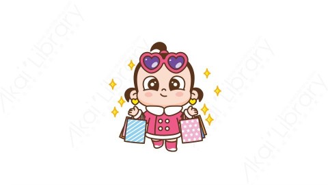 视频素材 可爱呆萌小女孩动态表情包_03_15