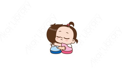 视频素材 可爱呆萌小女孩动态表情包_03_22