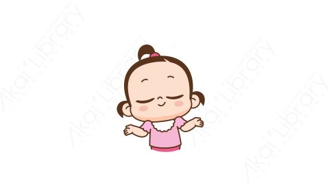 视频素材 可爱呆萌小女孩动态表情包_04_07