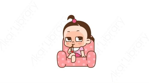 视频素材 可爱呆萌小女孩动态表情包_04_09