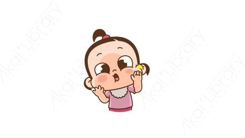 视频素材 视频素材 可爱呆萌小女孩动态表情包_04_10