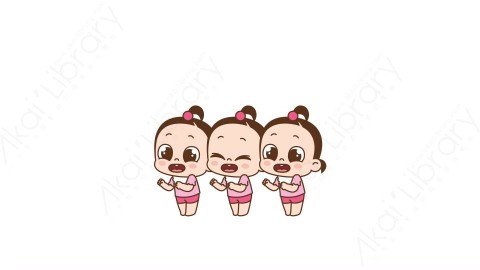 视频素材 视频素材 可爱呆萌小女孩动态表情包_04_11