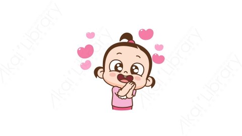 视频素材 可爱呆萌小女孩动态表情包_04_16