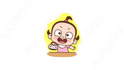 视频素材 可爱呆萌小女孩动态表情包_05_07