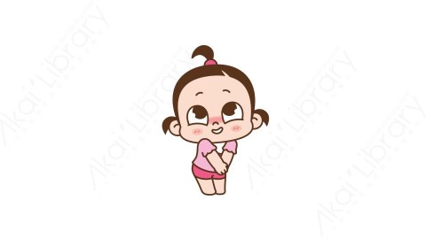 视频素材 可爱呆萌小女孩动态表情包_05_09