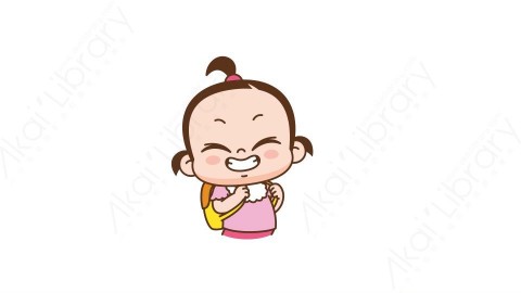 视频素材 可爱呆萌小女孩动态表情包_05_11