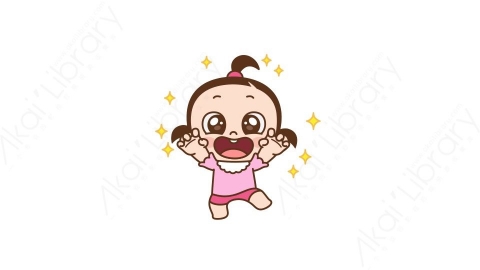 视频素材 可爱呆萌小女孩动态表情包_06_02