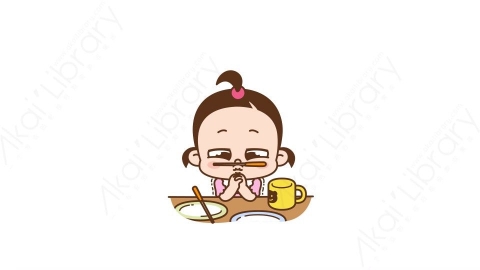 视频素材 可爱呆萌小女孩动态表情包_06_06