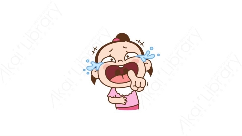 视频素材 可爱呆萌小女孩动态表情包_06_17