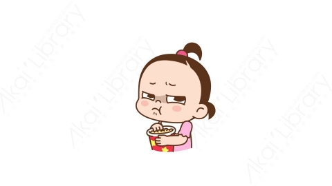 视频素材 可爱呆萌小女孩动态表情包_06_19