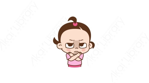 视频素材 可爱呆萌小女孩动态表情包_06_21