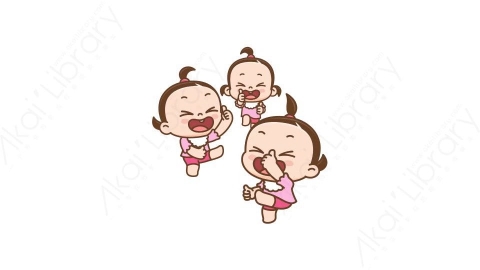 视频素材 可爱呆萌小女孩动态表情包_07_04