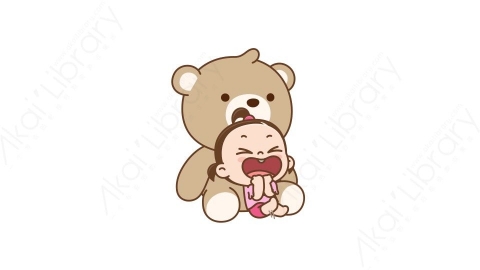 视频素材 可爱呆萌小女孩动态表情包_07_21