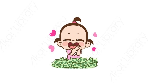 视频素材 可爱呆萌小女孩动态表情包_08_08