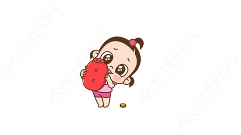 视频素材 可爱呆萌小女孩动态表情包_08_12