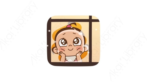 视频素材 可爱呆萌小女孩动态表情包_08_21