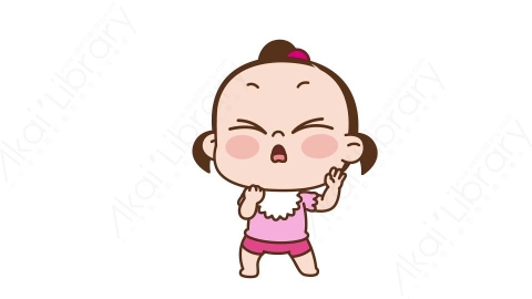 视频素材 可爱呆萌小女孩动态表情包_09_09