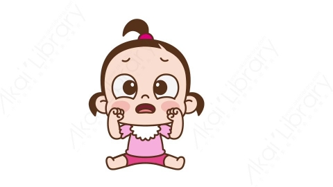 视频素材 可爱呆萌小女孩动态表情包_09_25