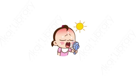 视频素材 可爱呆萌小女孩动态表情包_10_06