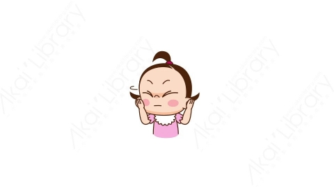 视频素材 可爱呆萌小女孩动态表情包_10_10