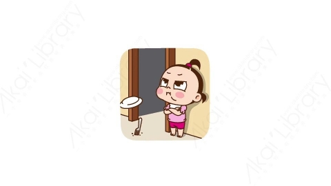 视频素材 可爱呆萌小女孩动态表情包_10_19