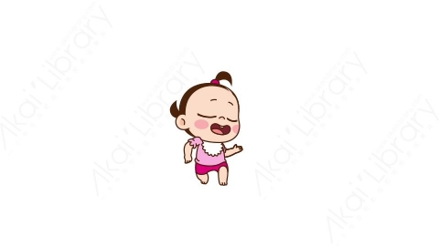 视频素材 可爱呆萌小女孩动态表情包_11_23