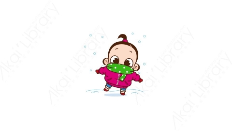 视频素材 可爱呆萌小女孩动态表情包_12_12