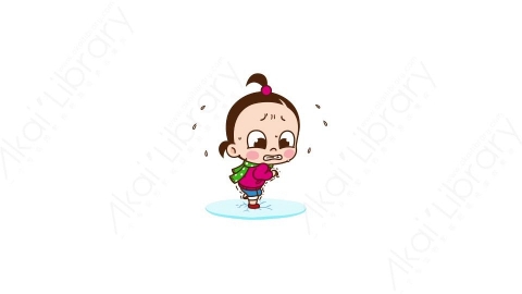 视频素材 可爱呆萌小女孩动态表情包_12_17