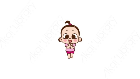 视频素材 可爱呆萌小女孩动态表情包_14_08