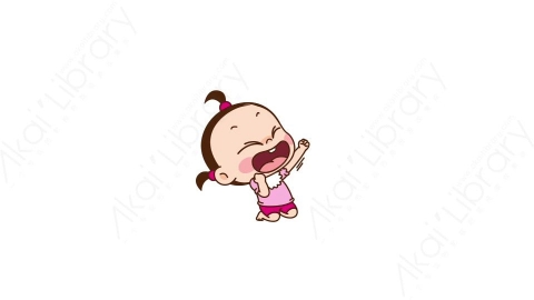 视频素材 可爱呆萌小女孩动态表情包_14_17