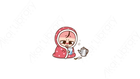 视频素材 可爱呆萌小女孩动态表情包_15_05